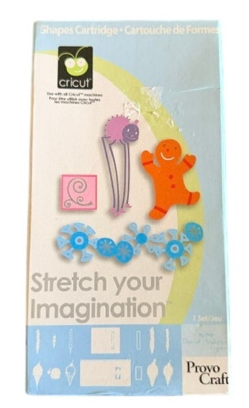 Cricut Stretch Your Imagination Cartridge Complete Provo Craft Shapes Cartridge